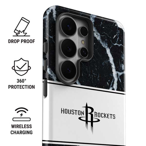 NBA Houston Rockets Marble Galaxy S26 Ultra Impact Case