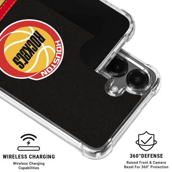 NBA Houston Rockets Retro Palms Galaxy S26 Plus Clear Case