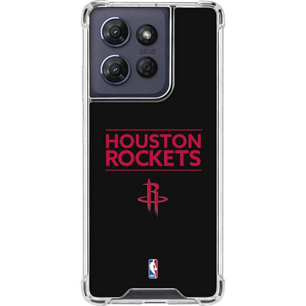 NBA Houston Rockets Standard - Black Moto G 5G (2025) Clear Case