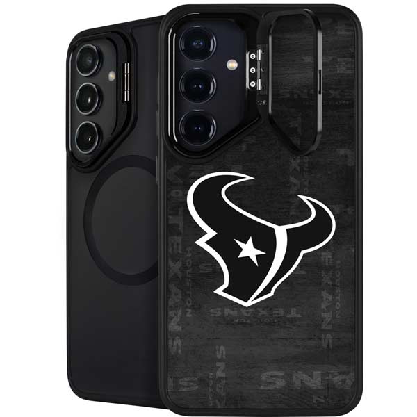NFL Houston Texans Black & White Galaxy S26 Plus Kickstand Case