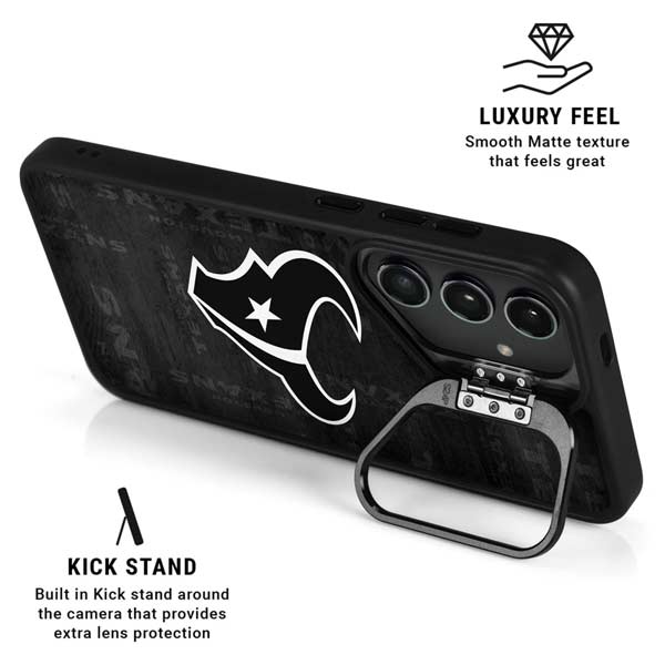 NFL Houston Texans Black & White Galaxy S26 Plus Kickstand Case