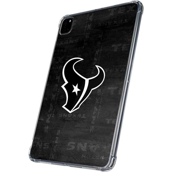NFL Houston Texans Black & White iPad Pro 11in (2024) Clear Case