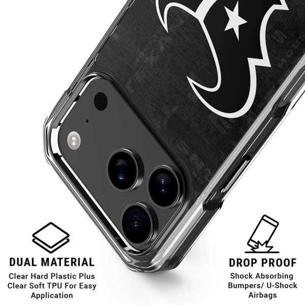 NFL Houston Texans Black & White iPhone 17 Pro MagSafe Case