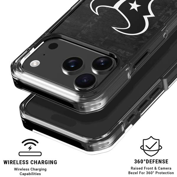 NFL Houston Texans Black & White iPhone 17 Pro Max MagSafe Case