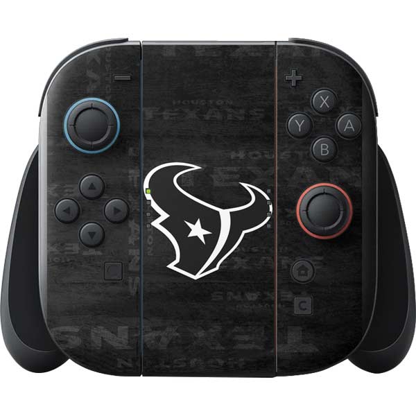 NFL Houston Texans Black & White Nintendo Switch 2 (2025) with Joy-Con Skin