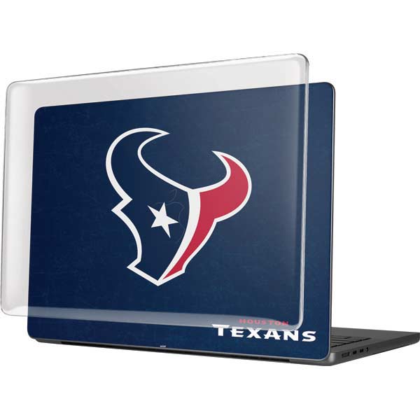 NFL Houston Texans Distressed MacBook Pro 14in (2021-24) Case plus Skin
