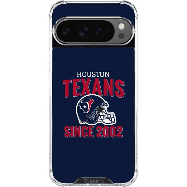 NFL Houston Texans Helmet Google Pixel 10 Pro Clear Case
