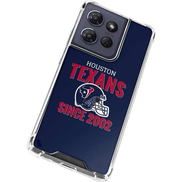 NFL Houston Texans Helmet Moto G 5G (2025) Clear Case