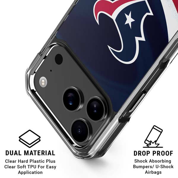 NFL Houston Texans iPhone 17 Pro Clear Case