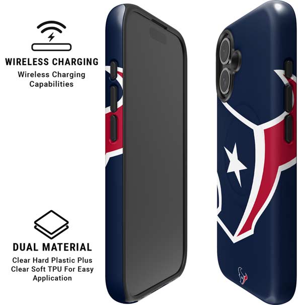 NFL Houston Texans Large Logo iPhone 16 Magsafe Impact Case