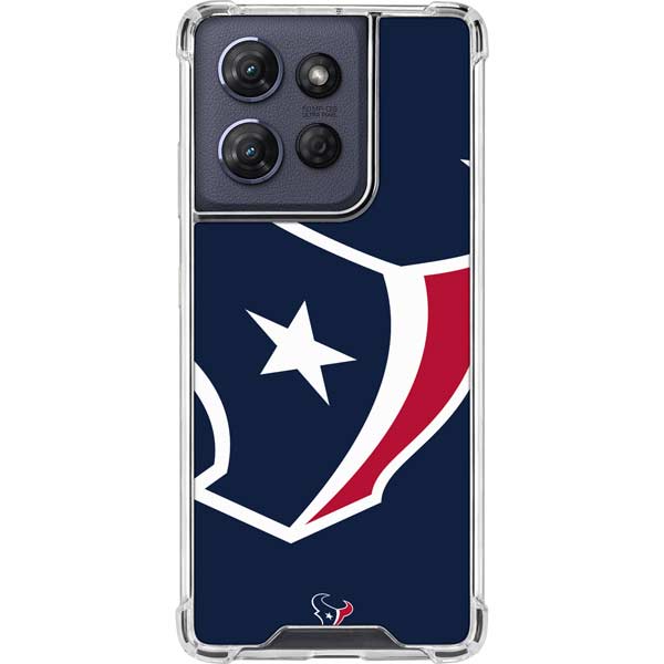 NFL Houston Texans Large Logo Moto G Power 5G (2025) Clear Case