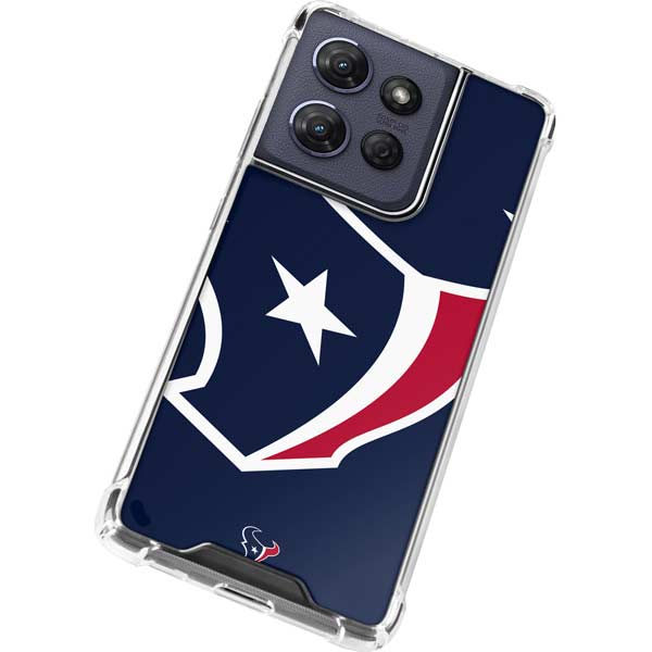 NFL Houston Texans Large Logo Moto G Power 5G (2025) Clear Case