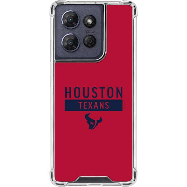 NFL Houston Texans Red Performance Series Moto G 5G (2025) Clear Case