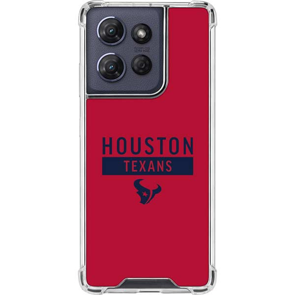 NFL Houston Texans Red Performance Series Moto G Play 5G (2025) Clear Case