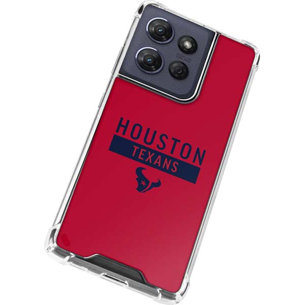 NFL Houston Texans Red Performance Series Moto G Play 5G (2025) Clear Case