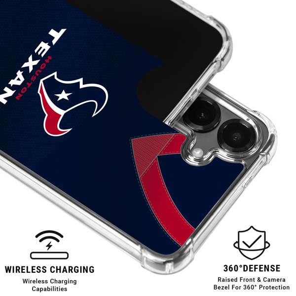 NFL Houston Texans Team Jersey Galaxy S26 Plus Clear Case