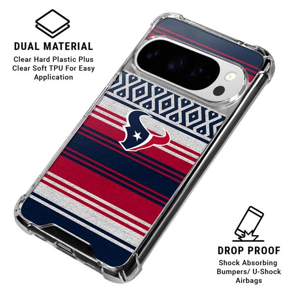 NFL Houston Texans Trailblazer Google Pixel 10 Pro XL Clear Case