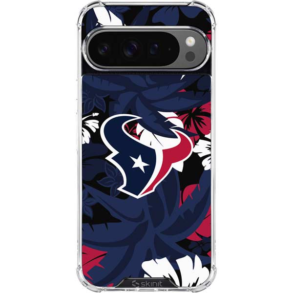 NFL Houston Texans Tropical Print Google Pixel 10 Pro XL Clear Case