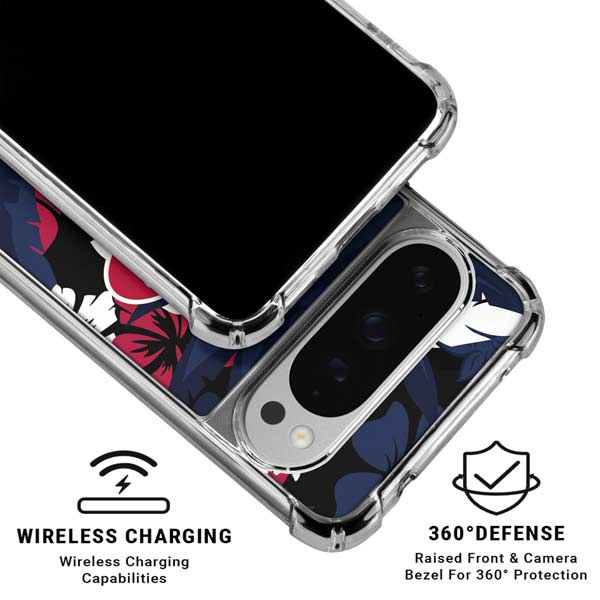 NFL Houston Texans Tropical Print Google Pixel 10 Pro XL Clear Case