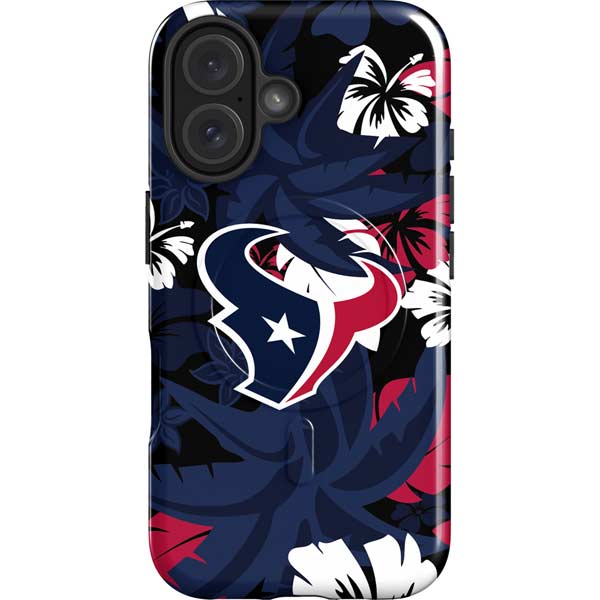 NFL Houston Texans Tropical Print iPhone 16 Magsafe Impact Case