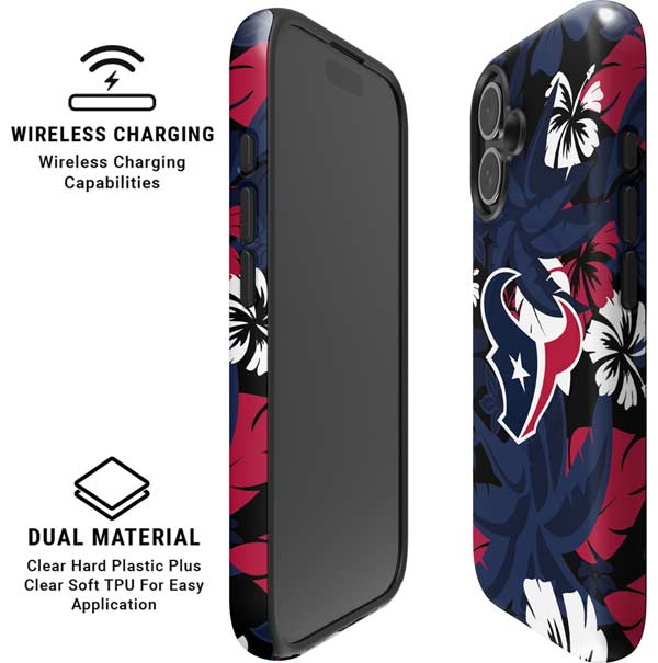 NFL Houston Texans Tropical Print iPhone 16 Magsafe Impact Case