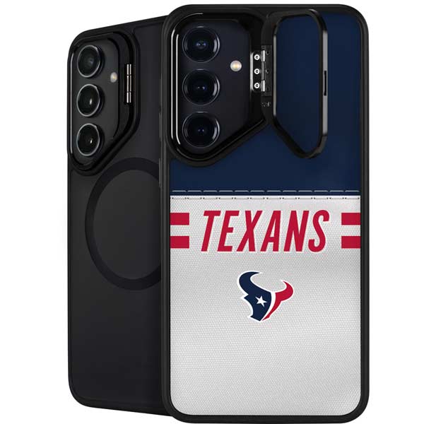 NFL Houston Texans White Striped Galaxy S26 Plus Kickstand Case