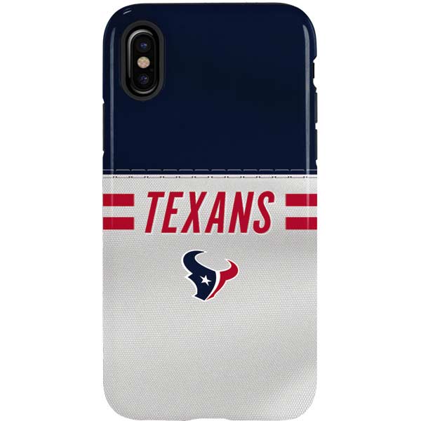 NFL Houston Texans White Striped iPhone XS Pro Case