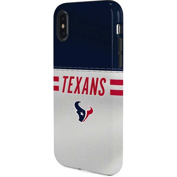 NFL Houston Texans White Striped iPhone XS Pro Case