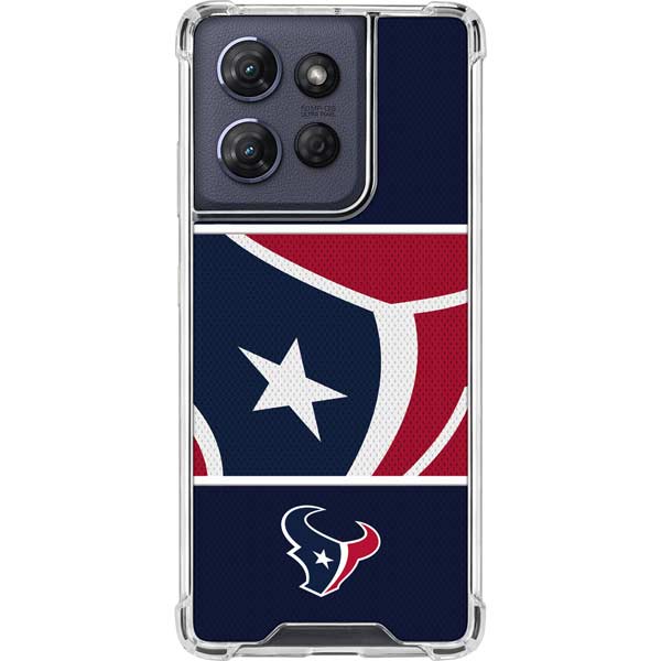 NFL Houston Texans Zone Block Moto G 5G (2025) Clear Case