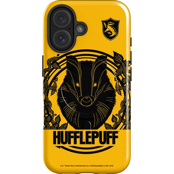Wizarding Worlds Harry Potter Hufflepuff Illustration iPhone 16 Plus Magsafe Impact Case