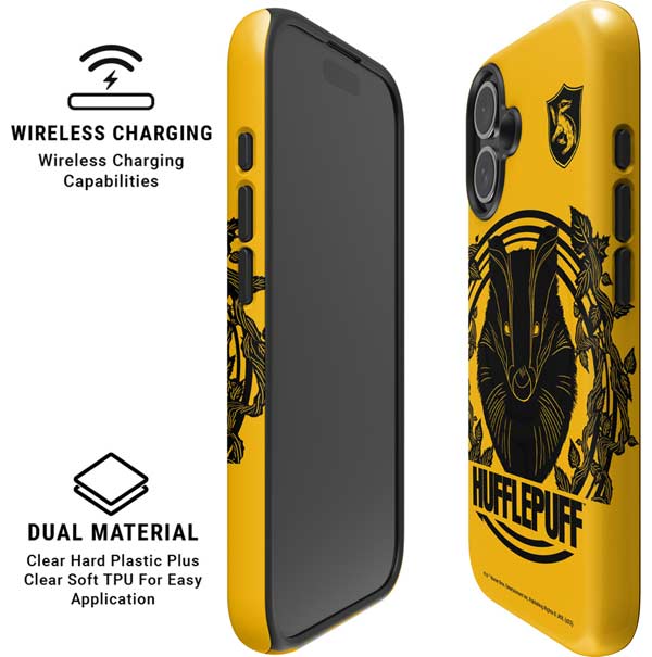 Wizarding Worlds Harry Potter Hufflepuff Illustration iPhone 16 Plus Magsafe Impact Case