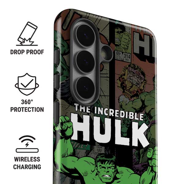 Marvel Classic Comics Hulk Fighter Vintage Galaxy S26 Impact Case – Skinit