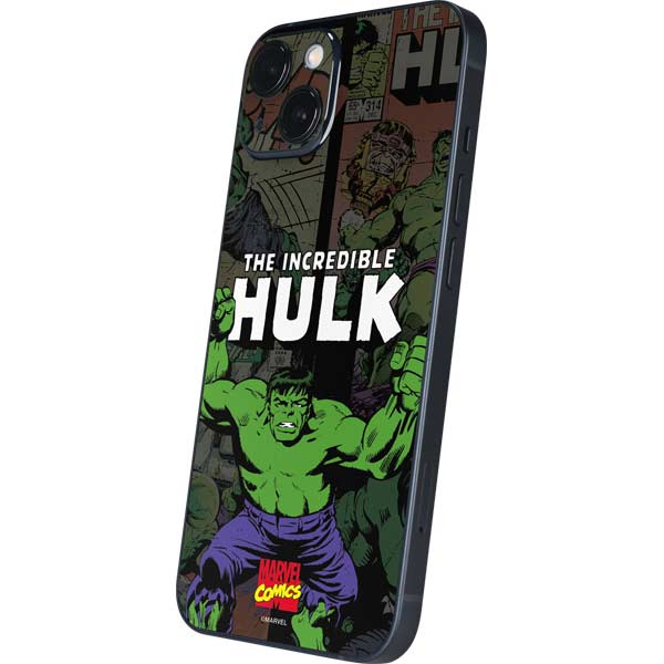 Marvel Classic Comics Hulk Fighter Vintage iPhone 15 Skin