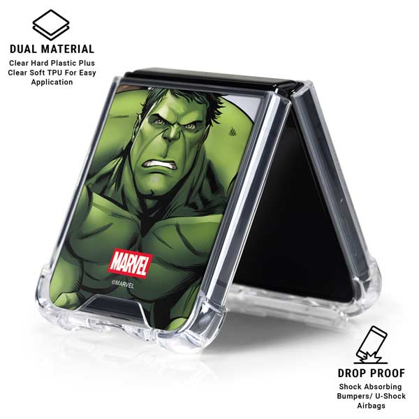 Marvel Avengers Hulk Galaxy Z Flip7 Clear Case