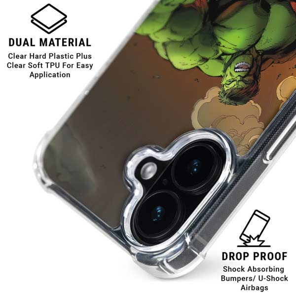 Marvel Hulk Smash iPhone 17 Clear Case