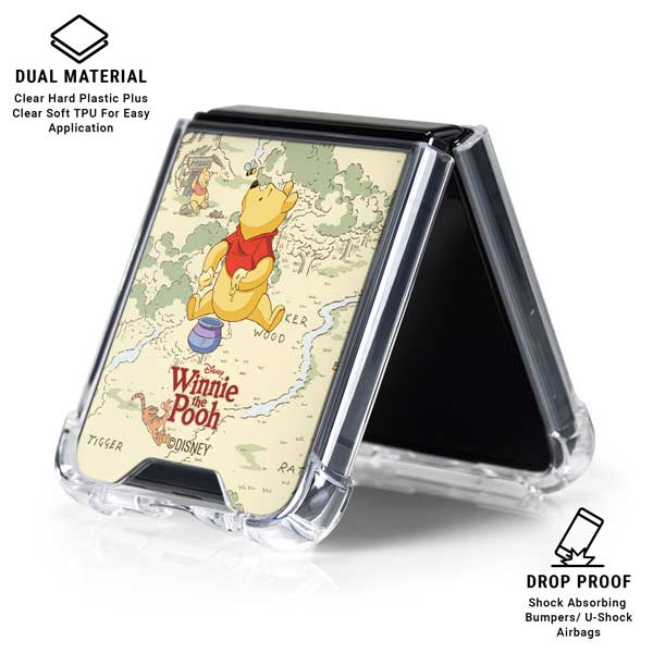 Disney Winnie the Pooh Hundred Acre Wood Galaxy Z Flip7 Clear Case