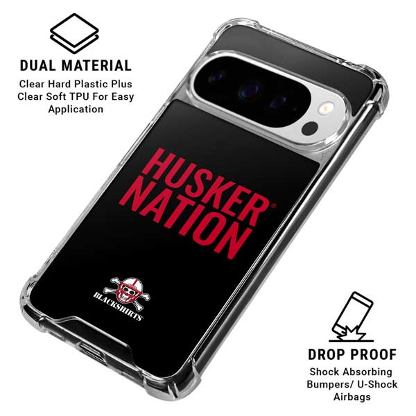 University of Nebraska Husker Nation Google Pixel 10 Pro XL Clear Case
