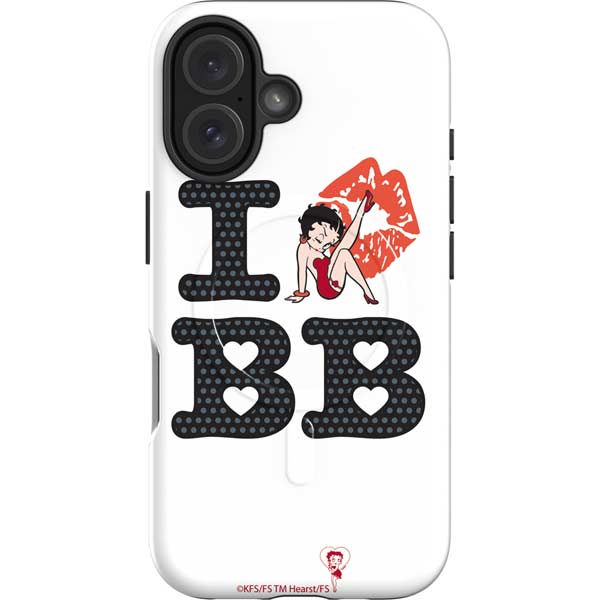 Betty Boop I Love BB iPhone 16 Magsafe Impact Case