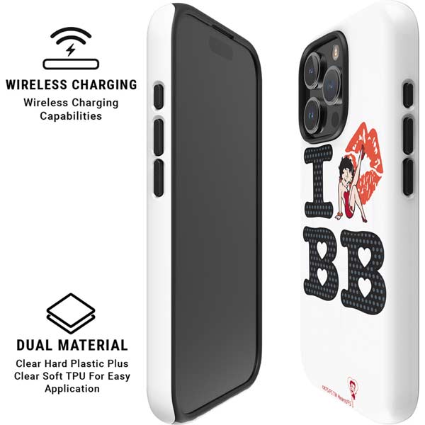 Betty Boop I Love BB iPhone 16 Pro Max Magsafe Impact Case