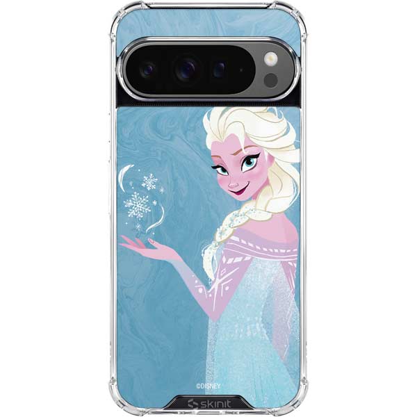 Disney Frozen Ice Blue Elsa Art Google Pixel 10 Pro Clear Case