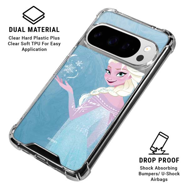 Disney Frozen Ice Blue Elsa Art Google Pixel 10 Pro Clear Case