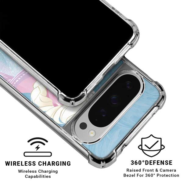 Disney Frozen Ice Blue Elsa Art Google Pixel 10 Pro Clear Case