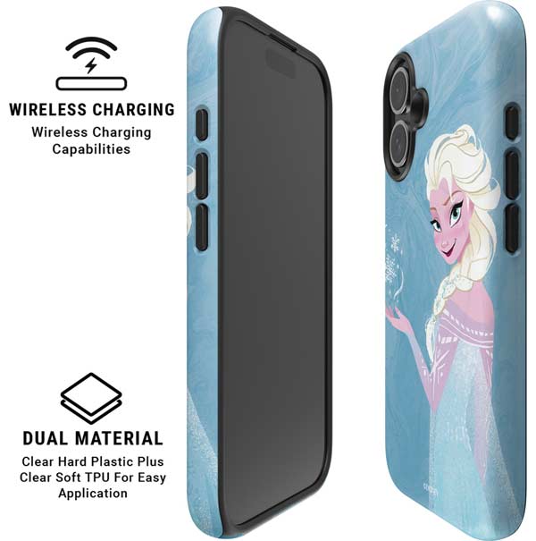 Disney Frozen Ice Blue Elsa Art iPhone 16 Magsafe Impact Case