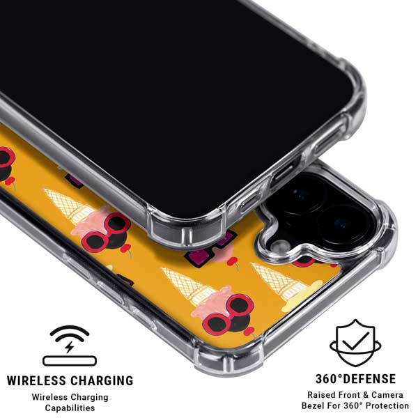 Bouffants and Broken Hearts Ice Cream with Shades iPhone 17 Clear Case
