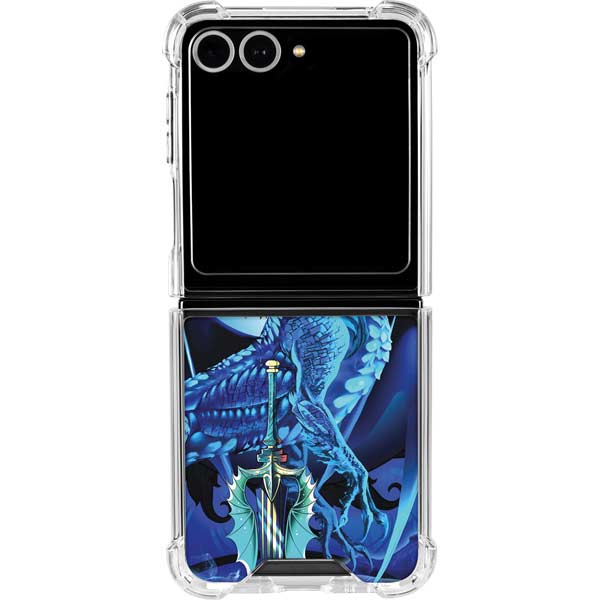 Ice Dragon by Ruth Thompson Galaxy Z Flip7 Clear Case