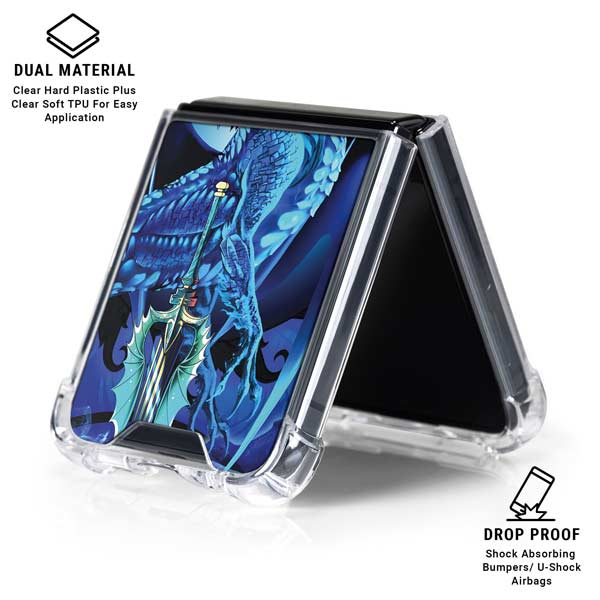 Ice Dragon by Ruth Thompson Galaxy Z Flip7 Clear Case