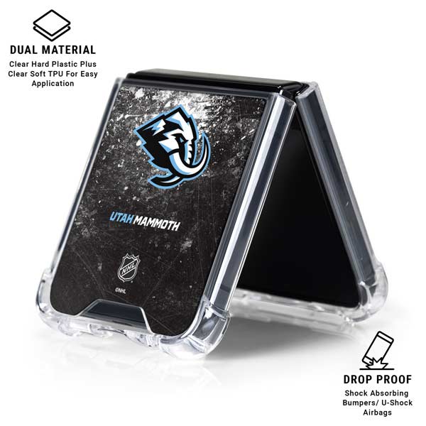 NHL Utah Mammoth Ice Frost Galaxy Z Flip7 Clear Case