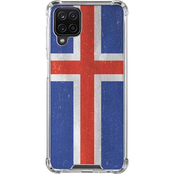 Iceland Flag Distressed Galaxy Cases