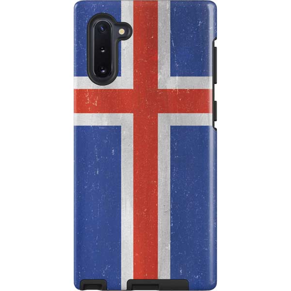 Iceland Flag Distressed Galaxy Cases