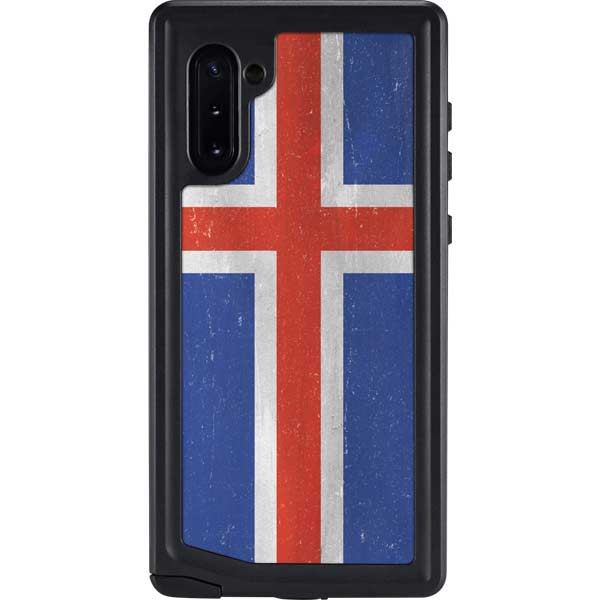 Iceland Flag Distressed Galaxy Cases